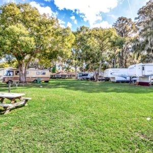RV site setting at Hide-A-Way Harbor Mobile Home and RV Park
